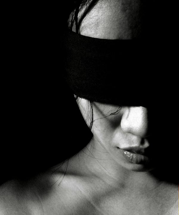 blindfolded